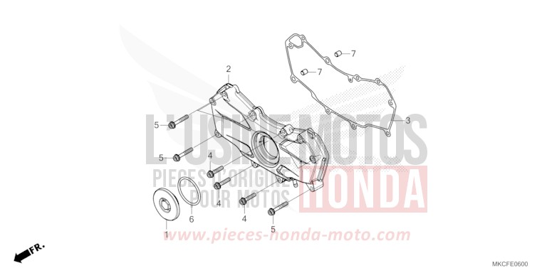 FRONT ENGINE COVER for Gold Wing MAT JEANS BLUE MATALLIC (PB417) from 2022
